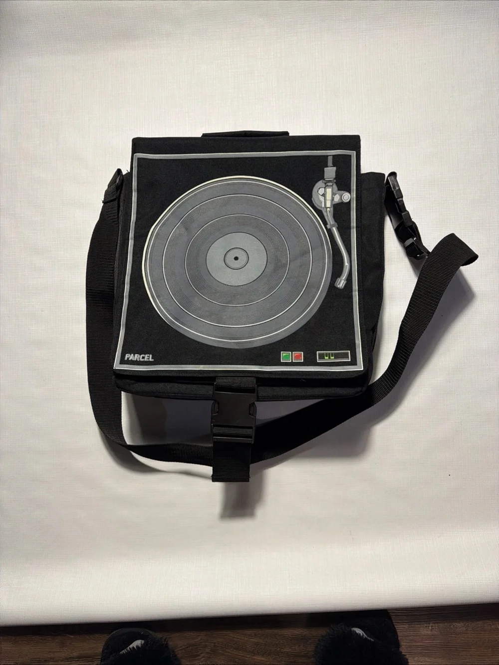 Vintage Parcel Audio Couture Vinyl Record Tote Shoulder Bag Loop NYC